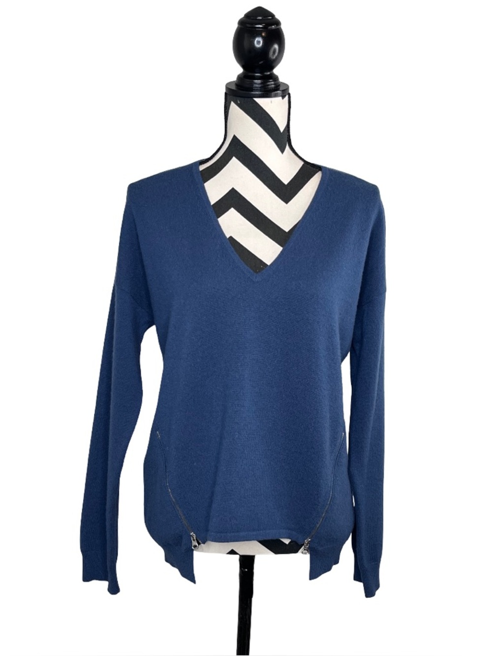 Christopher Fischer Women's Sz L 100% Cashmere V-Neck Sweater
